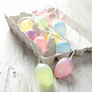 10 LED пастелни яйца Великденски феи