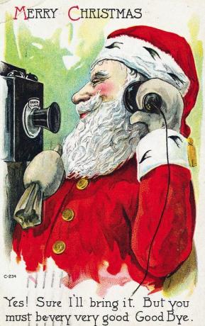 Картичка на Дядо Коледа с помощта на телефон