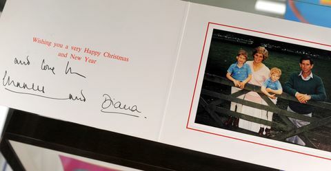 Коледна картичка на принц Чарлз и принцеса Даяна
