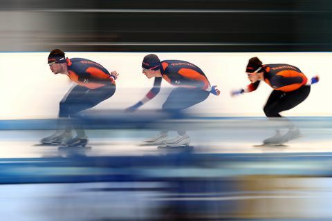 тренировка на отбора на нидерландия по скоростно пързаляне