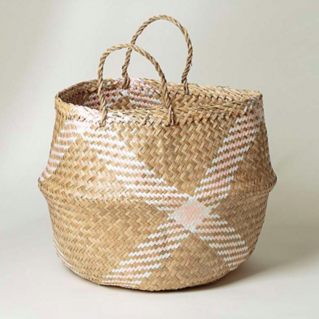 Карирана кошница за съхранение на морска трева, средна