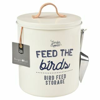 Burgon & Ball Enamel Bird Feed Tin, крем