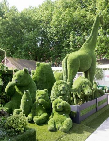 изложба на изкуствена трева от easgrass на изложението на цветя Rhs Chelsea 2017