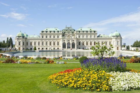 Австрия, Виена, двореца и градини Белведере