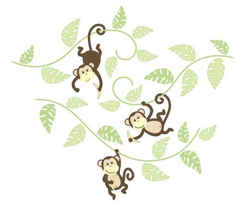 Комплект стикери за стена "Monkeying Around", Houzz UK