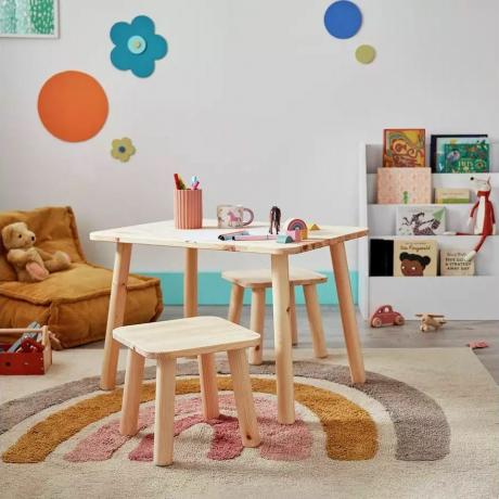 Маса и 2 стола Habitat Kids Felix Pine