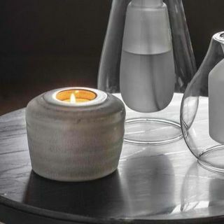 Комплект Ari от 2 поставки за чаени свещи в сиво