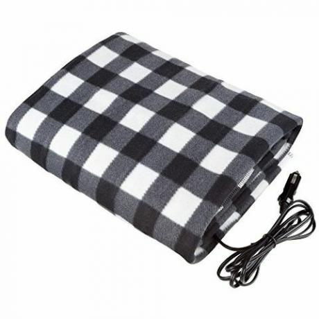 Черно и бяло електрическо одеяло за отопление на автомобили