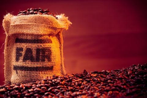 Fairtrade кафе в зърна в торбичка