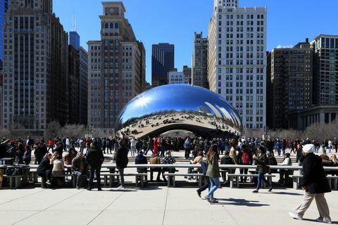 градски пейзажи на Чикаго и гледки към града