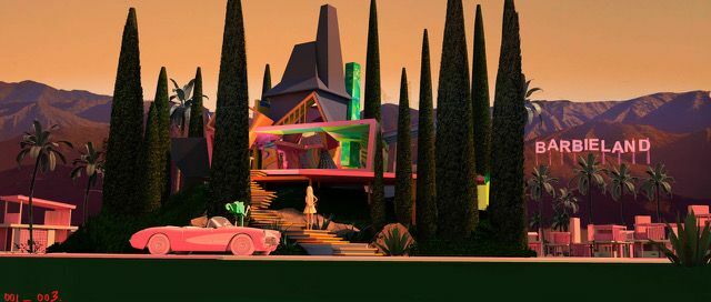 концепция за странната къща на Барби