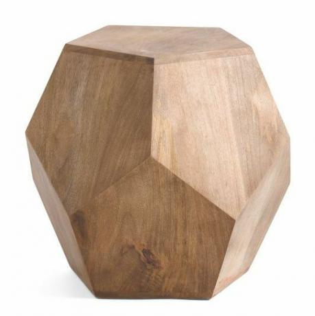 Дървена странична маса с шестоъгълна форма