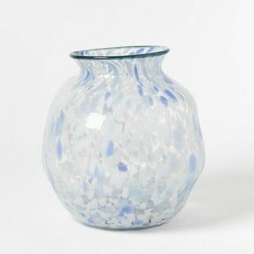 Прозрачна стъклена ваза Alma Blue Spot
