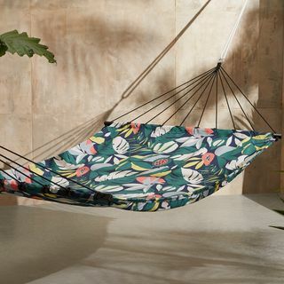 Hulia Cotton Canvas Jungle Print Hammock, Multi