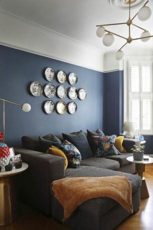 южен лондон викториански дом stiffkey синя фарроу топка форнасети плочи хол диван