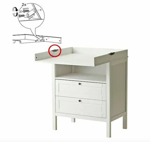 Ikea бебешка маса за смяна и скрин, SUNDVIK