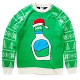 Зелен празничен пуловер