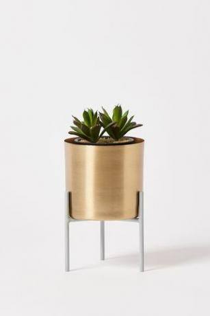 Iggy Gold Metal Plant Pot Small