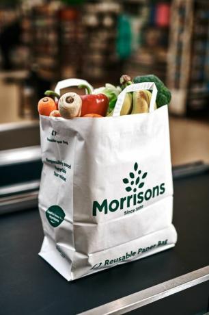 Хартиена торба за многократна употреба - Morrisons представя хартиени торбички в американски стил в опит да намали използването на пластмаса