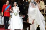 Кралската сватбена рокля на Меган Маркъл в сравнение със сватбената рокля на Кейт Мидълтън