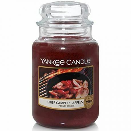 Yankee Candle Crisp Лагерен огън Ябълки Свещ от голям буркан