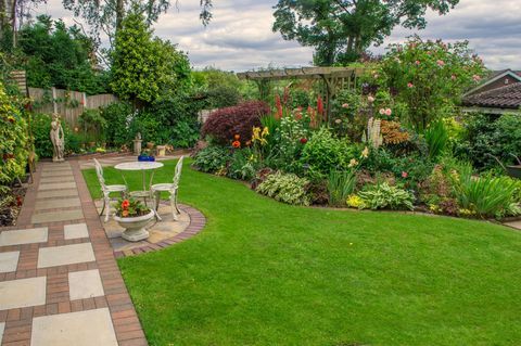 Добре проектирана градина в Стафордшир, Англия