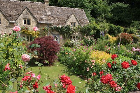 Една от най-добрите градини в cotswolds на Бибъри; Уилям Морис го нарече най-красивото село в страната;