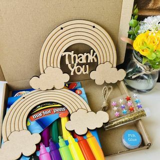 Детски дървен висящ комплект Rainbow Letterbox