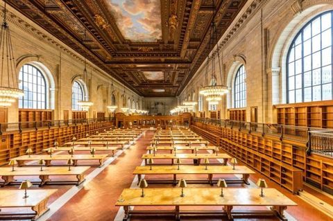 Ню Йорк публична библиотека изгря читалня