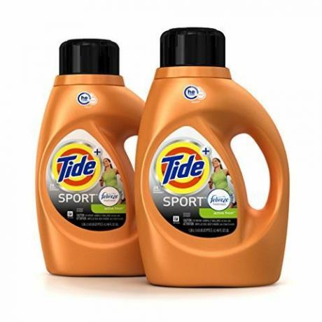 Tide Plus Febreze Sport Active Fresh Scent HE Turbo Clean течен препарат за пране, 46 унции, 29 товари (опаковка може да варира)